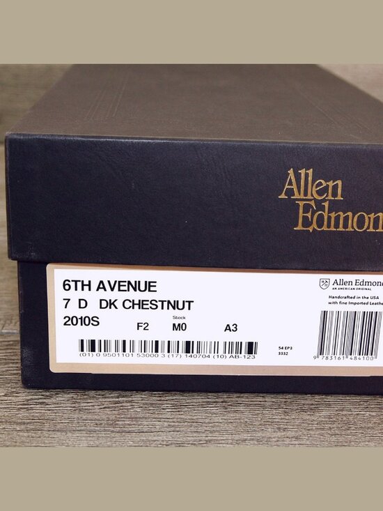 * NIB * $375 Allen Edmonds 6TH AVENUE Derby 7 D DarkChestnut * add $15 new Trees main image 12
